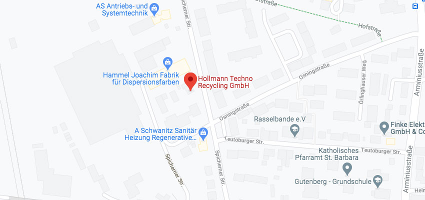 Kartenausschnitt Google Maps von Hollmann Elektrotechnik